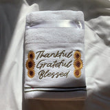 Thankful Grateful Blessed Towels - Set of 2