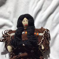 Vintage Homemade Native American Doll with Beadwork