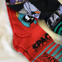 Space Jam A New Legacy Socks - Pack of 3 - Shoe Size 6-12 (Black, Red and Grey)