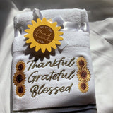 Thankful Grateful Blessed Towels - Set of 2