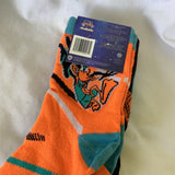 Space Jam A New Legacy Socks - Pack of 3 - Shoe Size 6-12 (Teal, Black and Orange)