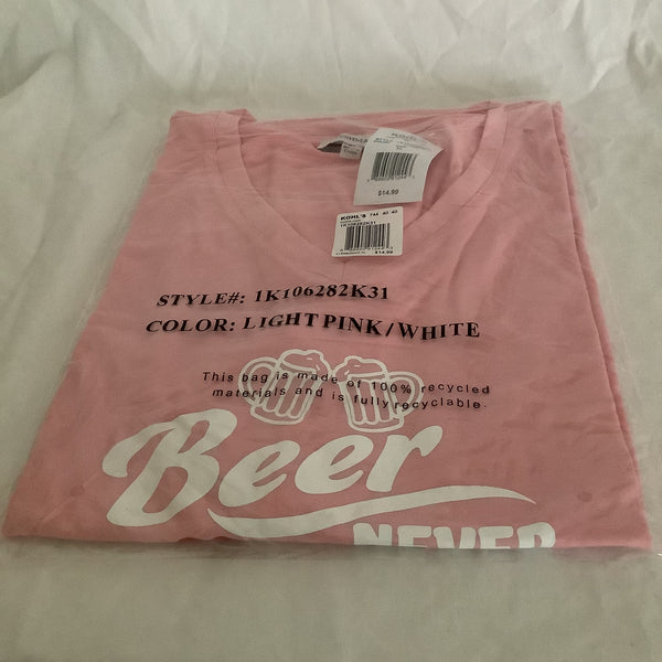 Women’s Freshman 1996 “Beer Never Broke My Heart” T-Shirt Size XL