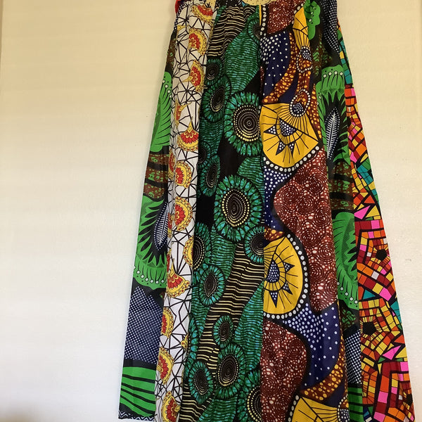 Shenbolen African Print Maxi Skirt Women’s One Size