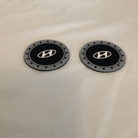 Hyundai 2 pc.Car Cup Mat Pad Silicone Coasters