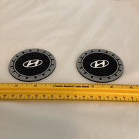 Hyundai 2 pc.Car Cup Mat Pad Silicone Coasters