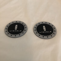 Lincoln 2 pc. Car Cup Holder Mat Pad Silicone Coasters