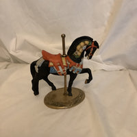 Vintage Black Carousel Horse