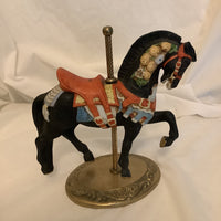 Vintage Black Carousel Horse