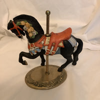 Vintage Black Carousel Horse