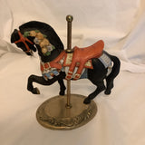 Vintage Black Carousel Horse
