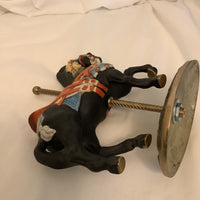 Vintage Black Carousel Horse