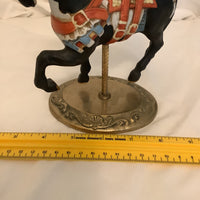 Vintage Black Carousel Horse