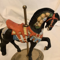 Vintage Black Carousel Horse