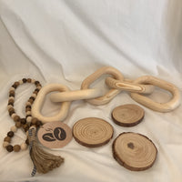 WoodChain  Link Table & Bookshelves Decor Set