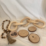 WoodChain  Link Table & Bookshelves Decor Set