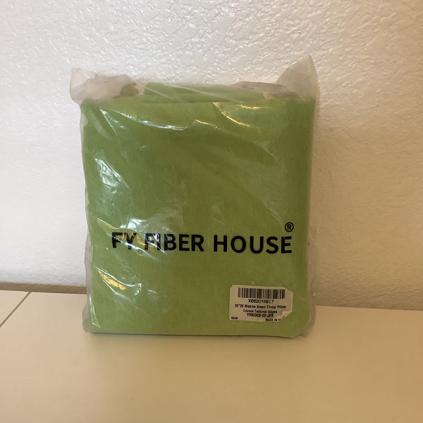 FY Fiber House 20x20 Matcha Green Throw Pillow Covers Tailored Edges Set of 2