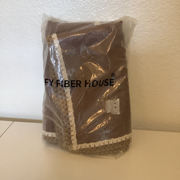 FY Fiber House 18x18 Brown Throw Pillow Covers Tailored Edges Set of 2