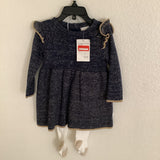 Firsts by Petit Lem Dress & Leggings Set Size 6m