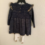 Firsts by Petit Lem Dress & Leggings Set Size 6m