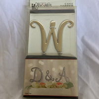 Studio His & Hers Cake Topper Letter “W”