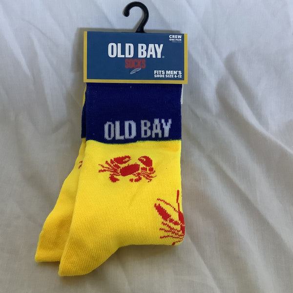 Old Bay Men’s Crew Socks Size 6-12