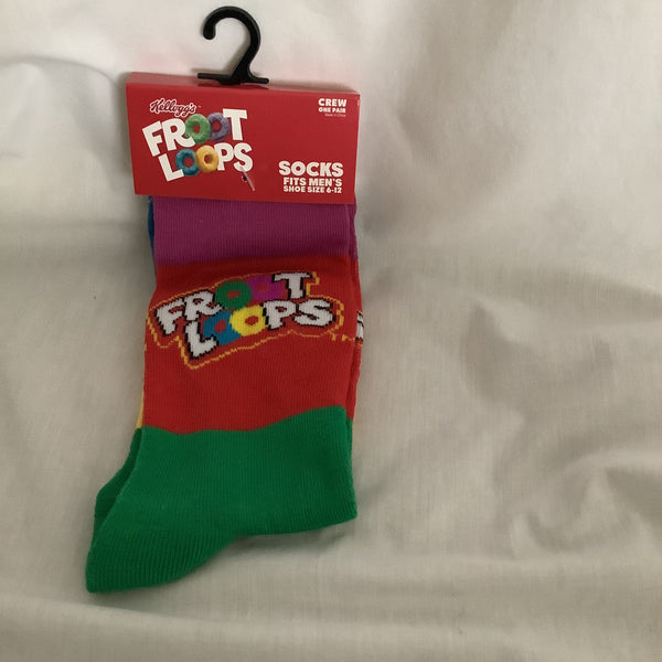 Kellogg’s Fruit Loops Crew Socks Men’s Shoe Size 6-12