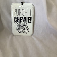 Stars Wars Punch It Chewie Hanging Plaque