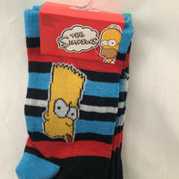 The Simpsons Socks 2 Pairs Shoe Size 6-12