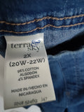 Terra & Sky Jean Capris Women's Size 2X(20W-22W)