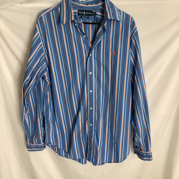 Ralph Lauren Polo Classic Fit Long Sleeve Button- Down Shirt Men’s Size L