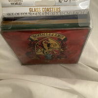 Harry Potter Wizardling World Glass  Coasters Set Of 4