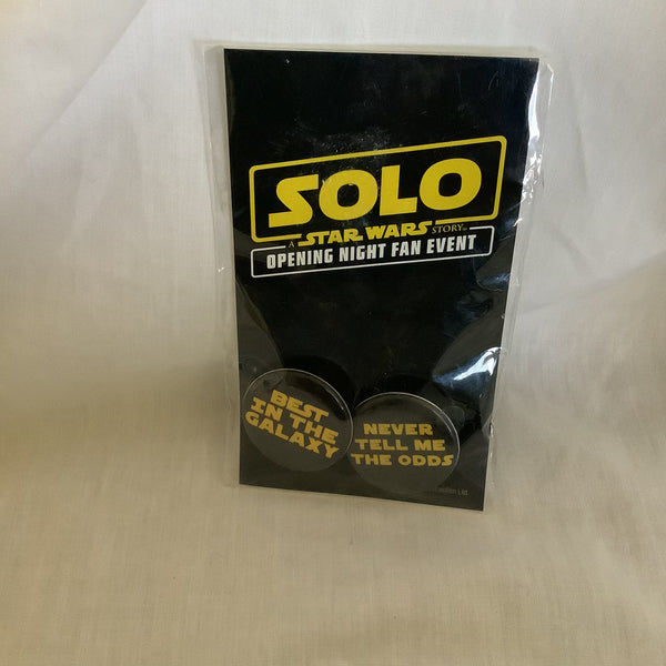 Solo A Star Wars Opening Night Fan Event Button Set