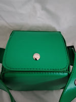 Faux Leather Snap Button Bucket Handbag