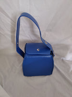 Faux Leather Snap Button Bucket Handbag