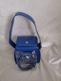 Faux Leather Snap Button Bucket Handbag