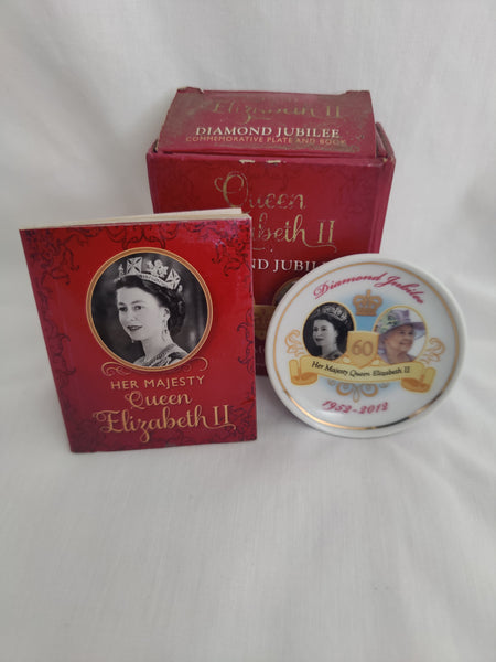 Queen Elizabeth ll Diamond Jubilee Commemorative Plate And Book