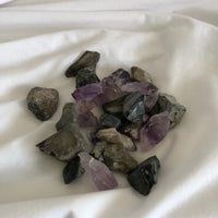 Amethyst & Rainbow Obsidian Crystals