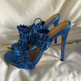 Liliana Blue Ruffle Heels - Women’s Size 7