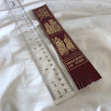 Memories of York Burgundy Leather Bookmark