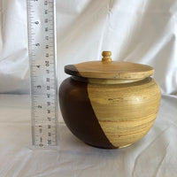 Brown and Beige Bowl with Lid