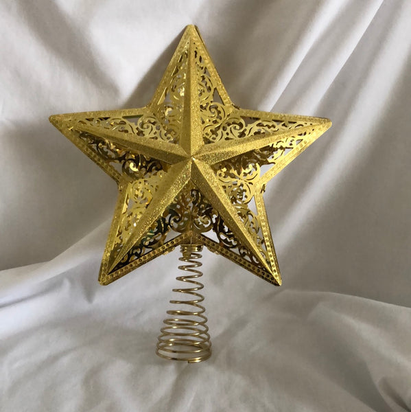 Gold Star Christmas Tree Topper