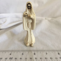 Whited Painted Santa Muerte Statue