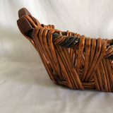 Straw Basket With Wooden Handles