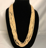 Multistrand Wood Bead Necklace