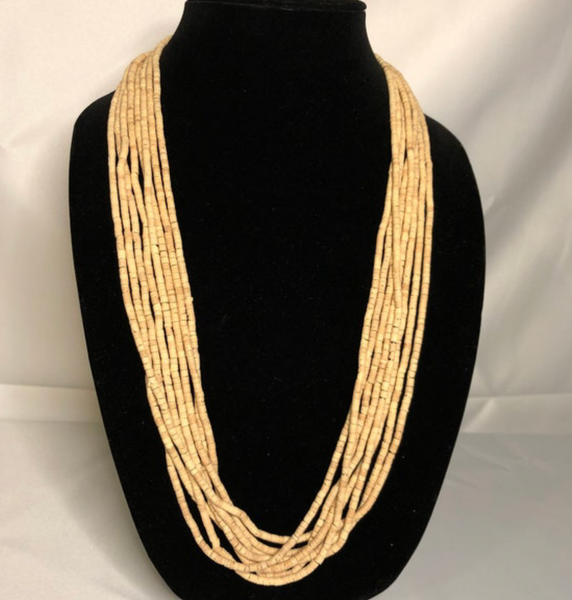 Multistrand Wood Bead Necklace