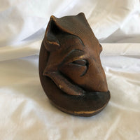 Handcarved Wood Wolf Head Figurine