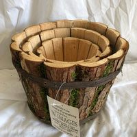 W. Images Wood Basket Set of 3