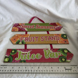 Sweet Summer , Fruit Stand , Juice Bar Hanging Sign