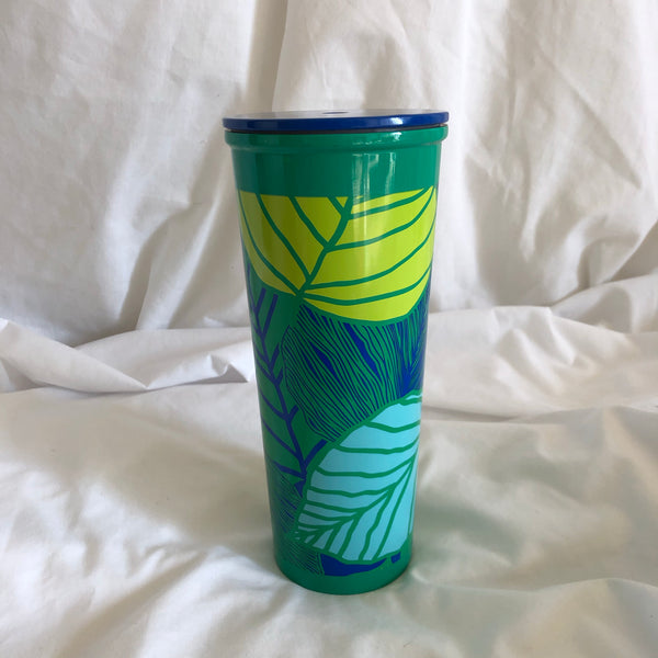 Leaf Print Sip Cup (straw not included)