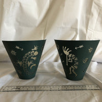 Kokopelli hanging Candle Light holders - Set of 2